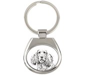 English Cocker Spaniel - keychain with a dog, keychain with a print, personalized pendant from the Art-Dog brand plata