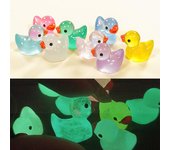 10/30/50 piezas de mini patitos luminosos, figuras de patitos diminutos que brillan en la oscuridad, para micropaisajes de musgo, decoración de jardín. 10PCS