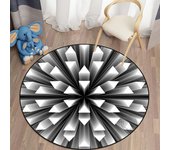 Alfombra redonda con agujeros 3D, alfombra para el suelo, alfombra para área de cojín, alfombra para sala de estar, tapete para mesa, tapete de poliéster para decoración de habitación de niños, tapete para puerta 60cm x 60cm