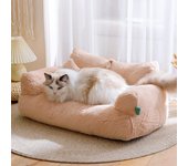 Nido de invierno para gatos, sofá grande y cálido para gatos, caseta universal para mascotas, nido para mascotas, cama para gatos, suministros para gatos M 55*38*18cm