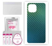 apgo Protective Skin Sticker for the back compatible with Xiaomi Mi 11 Lite 5G, Wrap Film, Foil, Vinyl - Pattern Carbon Chameleon CAKA1