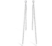 Les Trésors De Lily [L7671] - Boucles Argent 'Billes' argenté (rhodié) - 60 mm plata