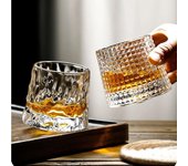 Vaso de whisky de cristal grueso y creativo con diseño de peonzas y martillo, copas de vino, licor, brandy, copa de vino 200ML
