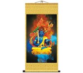 Rollo colgante de pintura budista Fudo Myoo Tokonoma, rollo colgante de agradecimiento O Fudoson, cinco grandes Myoos, gallo Tori, budismo esotérico, buena suerte