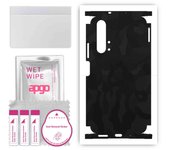 apgo Protective Skin Sticker for the back+sides compatible with Honor 20 Pro, Full Wrap Film, Foil, Vinyl - Pattern Black Camo