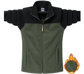 Otoño Invierno chaquetas de lana tácticas hombres sudaderas con capucha casuales abrigos chaqueta de bombardero de Deportes de caza para hombre 2XL verde del ejército