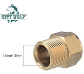 Adaptador de latón para manguera de hidrolavadora de alta presión, conexión de pistola y unión de manguera M22 a 14/15 mm, accesorio para lavado de autos