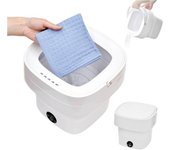 SUGERENCIA Lavadora plegable compacta, portátil, con cubo de enjuague, lavadora de 27 cm de ancho x 27 cm de profundidad x 25 cm de alto, con ventosa, calcetines pequeños, portátil, lavable