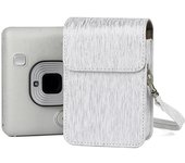 Estuche Fenmaru para cámara instantánea Instax Mini LiPlay, estuche compacto de cuero PU, estuche protector para cámara instantánea Instax Mini LiPlay, (Blanco) blanco