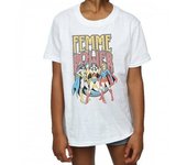 DC Comics Girls Femme Power Cotton T-Shirt 9-11 Years blanco