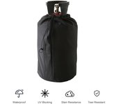 Cubierta para botella de gas con revestimiento impermeable, cubierta protectora para tanque de propano, cubierta parasol negro