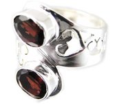 Bague Argent 'Colisée' grenat 52