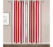 Cortinas de rayas verticales rojas y blancas para sala de estar, comedor, dormitorio, puerta, balcón de lujo, ventanas, tamaño personalizado W65X60H(cm)X2Pcs&Hook