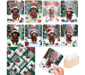 Colgante de billetera con árbol de Navidad, colgante de árbol de Navidad, colgante sorpresa, juego de decoración para fiestas con forma de bola rojo