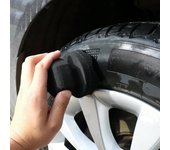 Esponjas para lavar neumáticos de coche (2 unidades, 8 cm/11 cm de diámetro, grandes y pequeñas), aplicadores para contorno de neumáticos, brillo y pulido de color.