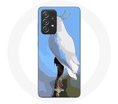 Funda para Samsung Galaxy A52 Cacatúa Loros Pájaros Blancos