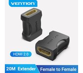 Vention-Adaptador extensor HDMI, conector HDMI hembra a hembra, Adaptador convertidor de extensión 4k HDMI 2,0 para Monitor PS4, Cable HDMI 1 Pieces negro
