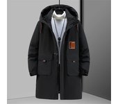 Parkas largas de invierno para hombre, chaquetas gruesas, abrigos, tallas grandes 12XL, moda informal, impermeables, abrigos negros de invierno para hombre, talla grande 12XL 9XL negro