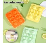 Molde de hielo de oso de silicona con forma de osito de peluche, molde de silicona para cubitos de hielo, bandeja de hielo, caja de hielo de silicona para whisky 14.5*11cm naranja