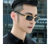 Gafas de sol fotocromáticas polarizadas para hombre: Moderno dispositivo de doble uso para conducir y pescar, de día y de noche. ordinary black gray film oro