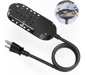 Descongelador para baños de pájaros para exteriores, para invierno, 200 W, calentador de agua de aluminio fundido a presión US plug negro
