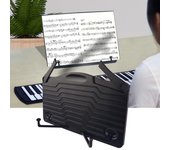 Soporte plegable para computadora portátil, soporte para libros de lectura, soporte para libros, soporte para partituras de escritorio, base con altura ajustable