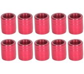 10 anillos para eje de flecha de tiro con arco, aleación de aluminio, soporte de flecha de arco, anillo a prueba de explosiones, 7,6 mm, rojo para