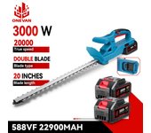 Cortasetos eléctrico sin escobillas ONEVAN de 3000 W, cortasetos inalámbrico, sierra de podar, cortacésped, herramientas de jardín para batería Makita de 18 V Without Battery