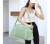 Bolsa de yoga deportiva para fitness, gran capacidad, multifuncional, con separación seca y húmeda, mochila de viaje para exteriores de corta distancia para mujer blanco