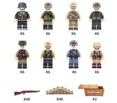 Colección de bloques de construcción de muñecas, serie militar, armas, sacos de arena, bloques de construcción, juguetes para niños