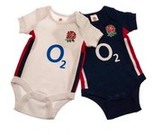 Body Para Bebé Inglaterra RFU (Paquete de 2) 12-18 azul/blanco