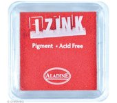 Encreur à pigment Izink Aladine - 36 coloris - 3,5 x 3,5 cm Encreur Izink Aladine, - Couleur : Rouge (Red) - Encre très pigmentée,