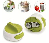 Abrelatas manual portátil, ajustable, antideslizante, para cocina, fácil de abrir, con giro, para abrir frascos, pequeñas herramientas color rosa