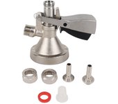 Acoplador de barril tipo G, sistema de acero inoxidable, sonda de latón, grifo para dispensador de cerveza casera tipo G