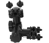 Soporte ajustable para caña de pescar, soporte para silla de pesca, soporte para paraguas, estante giratorio para asiento de pesca, 360 grados negro