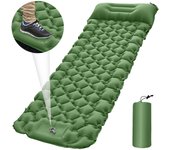 Estera de camping ligera con almohada de aire colchón de aire portátil impermeable mochilero almohadilla para dormir azul