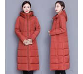 Vestido largo de algodón grueso de invierno para mujer Chaqueta cálida de temperamento de mediana edad 4XL