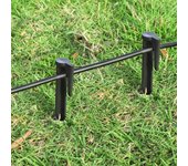 Cable seguro biodegradable para cortacésped de jardín, línea límite para cortacésped, suministro de jardín, 1 Juego 20PCS negro