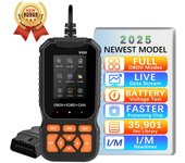 Escáner OBD2 profesional gratuito de por vida para sistema de motor de automóvil Herramienta de diagnóstico de automóvil Lector de códigos de búsqueda DTC automotriz Prueba de diagnóstico del sensor de oxígeno del automóvil negro
