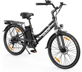 Bicicleta eléctrica VARUN de 26 pulgadas para ciudad con batería extraíble de 48 V y pantalla LCD, 4 modos de conducción, ideal para adultos. negro