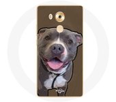 Coque pour Huawei Mate 8 Chien Pitbull Blanc gris