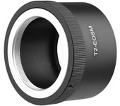 Anillo adaptador de montura de lente Manual, aleación de aluminio para lente T2Mount a Canon EOS M1/M2/M3/M5/M6/M6 Mark negro