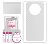 apgo Protective Skin Sticker for the back compatible with Wiko Hi Enjoy 60 Pro 5G, Wrap Film, Foil, Vinyl - Pattern Transparent Carbon
