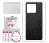 apgo Protective Skin Sticker for the back compatible with Xiaomi 13, Wrap Film, Foil, Vinyl - Pattern Black Honeycomb
