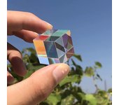 Combinador RGB Divisor Cubos Prismáticos de Colores Arcoíris Vidrio Óptico Cubo Prismático Mágico Cubo X Cubo Dicroico 7X7MM