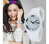 Reloj SKMEI de silicona resistente al agua, reloj de cuarzo informal a la moda para mujer, relojes de pulsera deportivos 9068