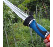 Boquilla de manguera UE EE. UU. de alta resistencia, estilo bombero, alta potencia, a prueba de fugas, rociador de agua para jardín ajustable, adecuado para limpieza de patios y automóviles