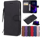 Funda Retro con tapa para Samsung J3 J5 J7 Prime J2 Pro J4 J6 J8 Plus 2016 2017 M31 M11 M30 Funda de cuero Pu con soporte para teléfono For J3 2015 rojo
