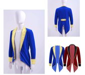 Niños Unisex niños niñas circo Ringmaster FRAC chaqueta trajes disfraz de circo disfraz de Cosplay elegante 3-4 Years borgoña