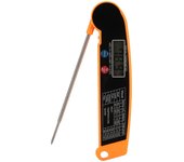Termómetro digital para carne, resistente al agua y de lectura instantánea, para cocina, barbacoa y parrilla al aire libre. naranja